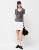 Silk Blend V-Neck Knit Top