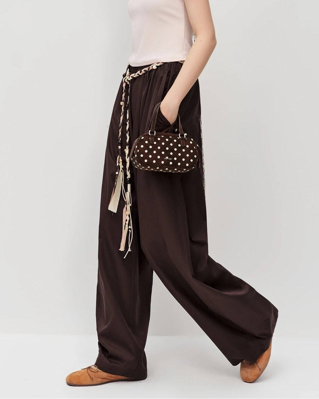 Loose-Fit High-Waisted Wide-Leg Pants