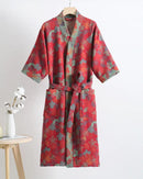 Cotton Double Gauze Japanese Kimono Robe