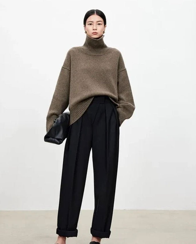 Oversized Cashmere Turtleneck Sweater