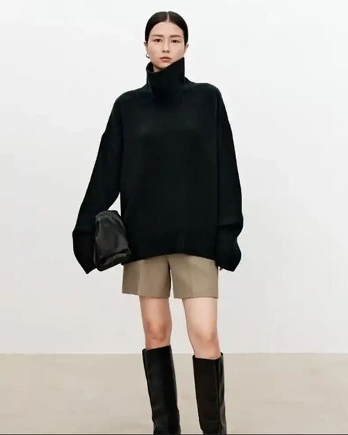 Oversized Cashmere Turtleneck Sweater