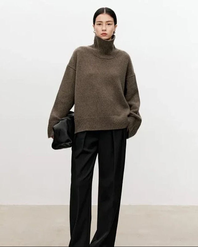 Oversized Cashmere Turtleneck Sweater