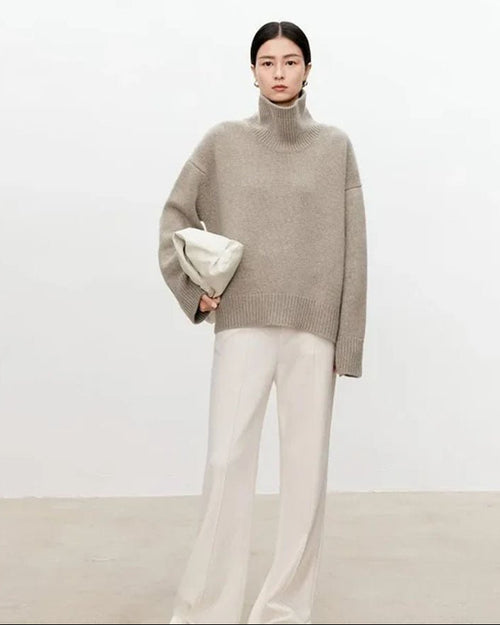 Oversized Cashmere Turtleneck Sweater