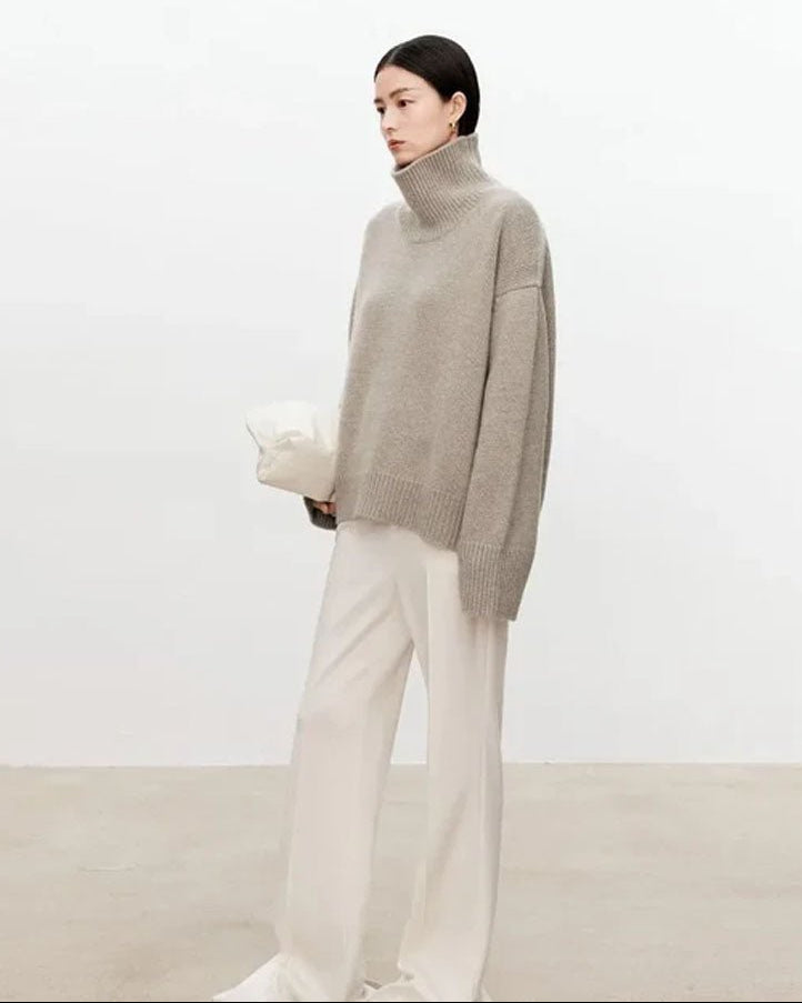 Oversized Cashmere Turtleneck Sweater